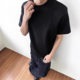 American 280g space cotton air layer shoulder short sleeve men's summer box version anti-wrinkle stiff T-shirt half sleeve