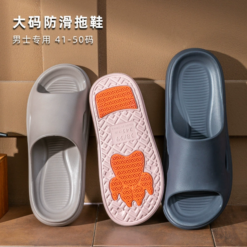 Large size slippers for men 2025 new non-slip breathable indoor home plus fat extended wide feet thick sole sandal slippers for men
