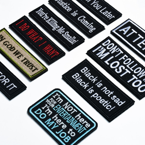 Li's manufacturer embroidery badge embroidery cloth patch wholesale Velcro English letter patch patch