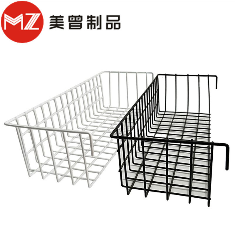 供应铁篮开口篮 铁丝网配件篮大号铁线挂篮 配网格收纳篮网片挂篮