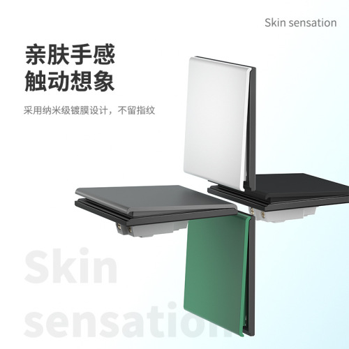Wholesale skin-feel gray 86 type concealed two-three-plug five-hole socket large plate frosted single switch wall panel