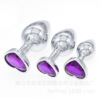 Metal set heart shaped, toy suitable for men and women, door plug, wholesale, aluminum alloy, 3 piece set