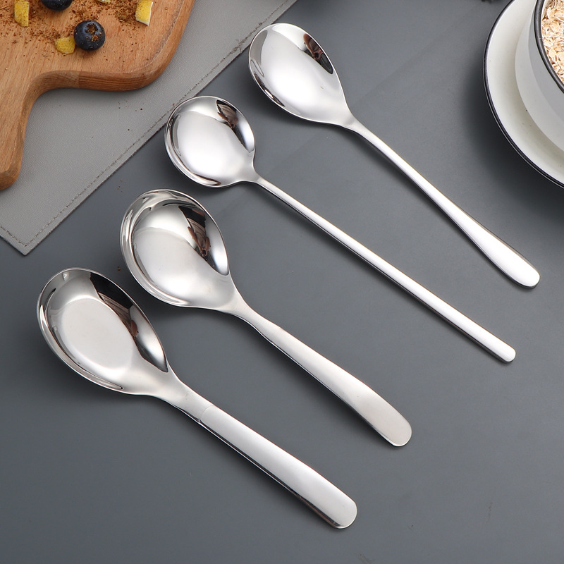 304 cucharas de acero inoxidable explotadas engrosadas profundizar cucharas de comida cucharas de arroz cucharas