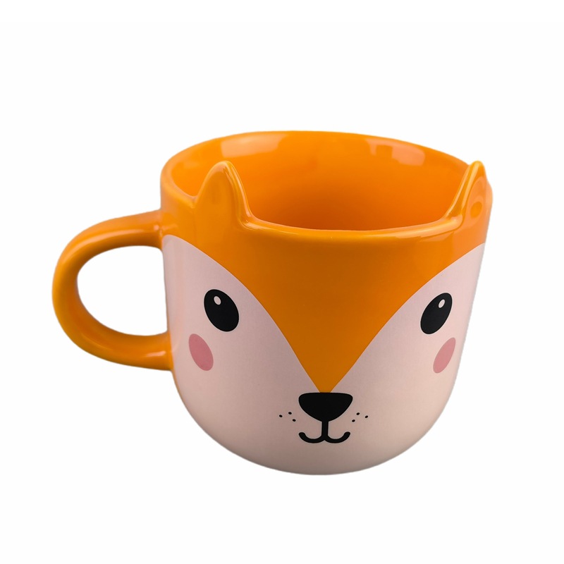 Taza de café linda tridimensional 3D Taza de cerámica animal Taza linda Taza de agua Taza de pareja Creatividad de dibujos animados