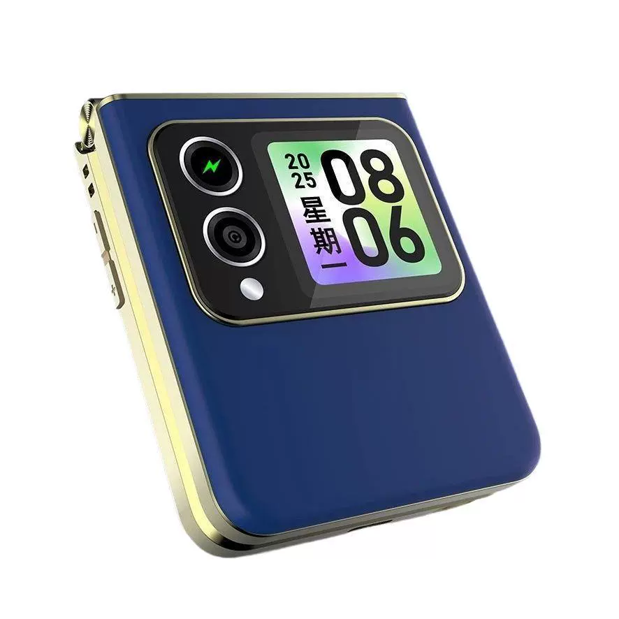 Folding mobile phone for elderly for students, 4G, G5, 5G, support function for all network communication standards, sound system