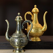 黄铜御用百福酒壶铜酒壶创意铜器工艺品礼品摆件装饰品代发
