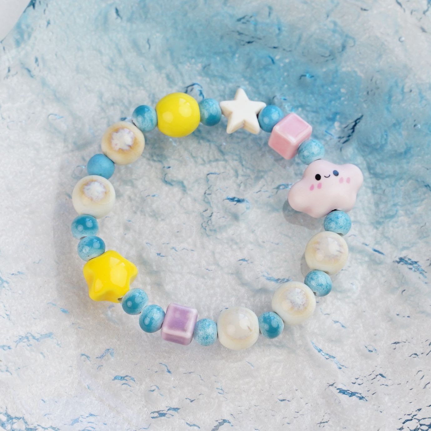 Jingdezhen pulsera de cerámica de verano mujer alta sensación galletas serie de gatos nicho diseño universal pulsera alta sensación
