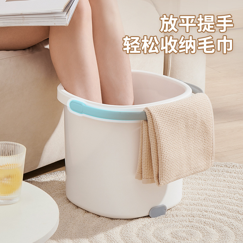 Barril de baño de pies Cubo de lavado de pies doméstico Cuidado de la salud artefacto de baño de pies lavabo de pies para damas zapatos de pies dormitorio de bebés para niños