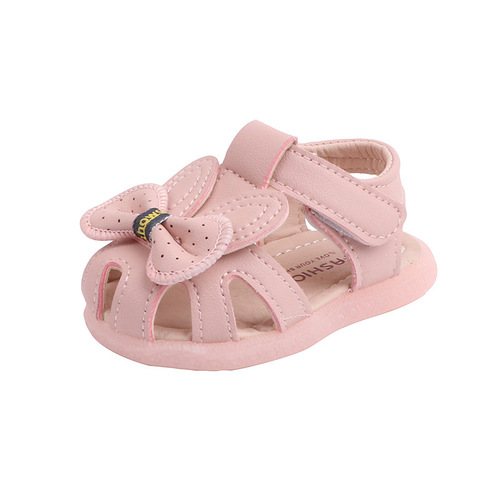 2024 Summer Baby Girl Sandals 0-3 Years Old Baotou Soft Soled Toddler Shoes 6-12 Months Princess Shoes 4 Baby Shoes