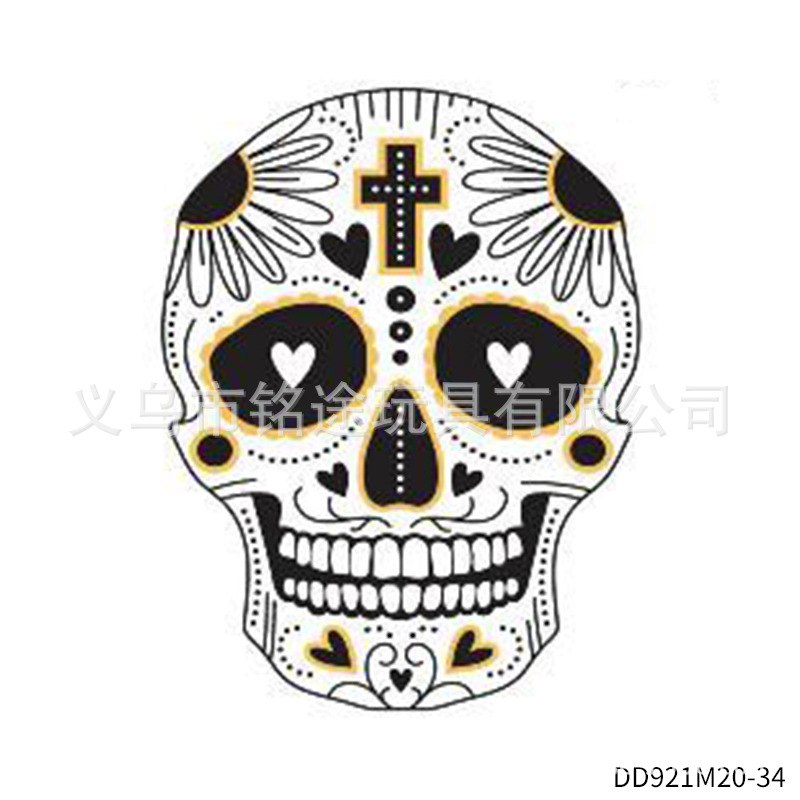 Suministros de fiesta de carnaval mexicano Día de los muertos Pegatinas de fiesta divertida para niños Accesorios de fotografía mexicana