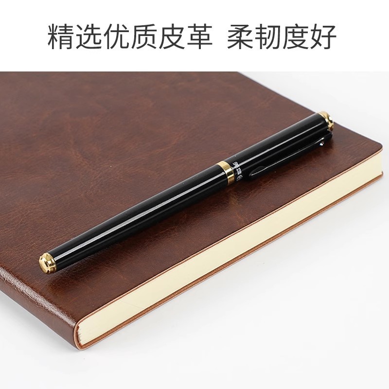 软皮笔记本定制肤感复古封面定做印logo 言圈会议记录本广告印刷|undefined