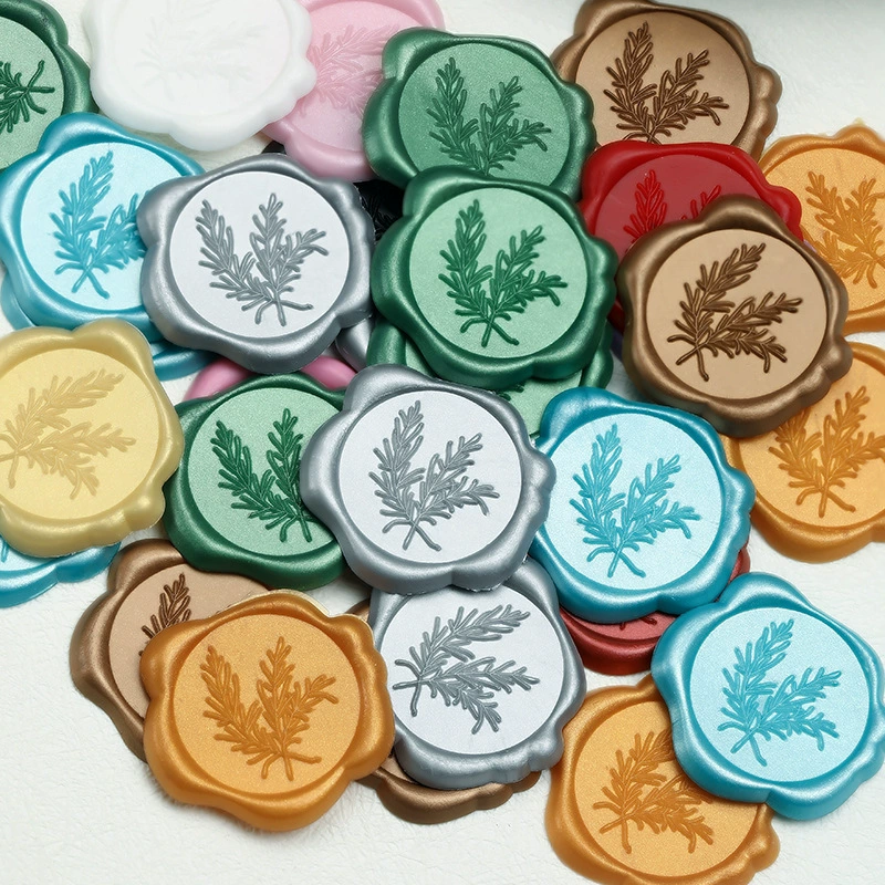 Present picture of plant wax label, rosemary multi-color fire paint seal sticker, envelope seal fire paint sticker, can be E18