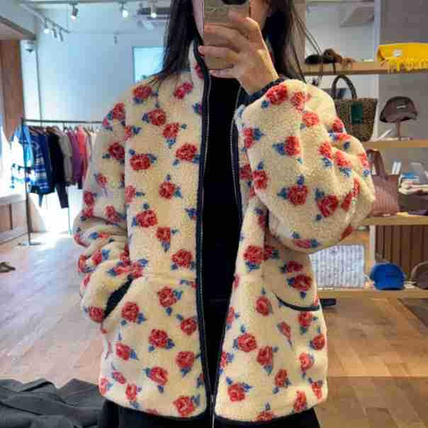26 Winter New Collection Korean Designer Vintage French Rose Fur Coat Thickened Fleece Sweatshirt for Women