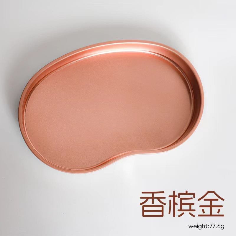 Bandeja de joyería de acero inoxidable, bandeja de almacenamiento de herramientas de escritorio para uñas, bandeja de metal, variedad al por mayor