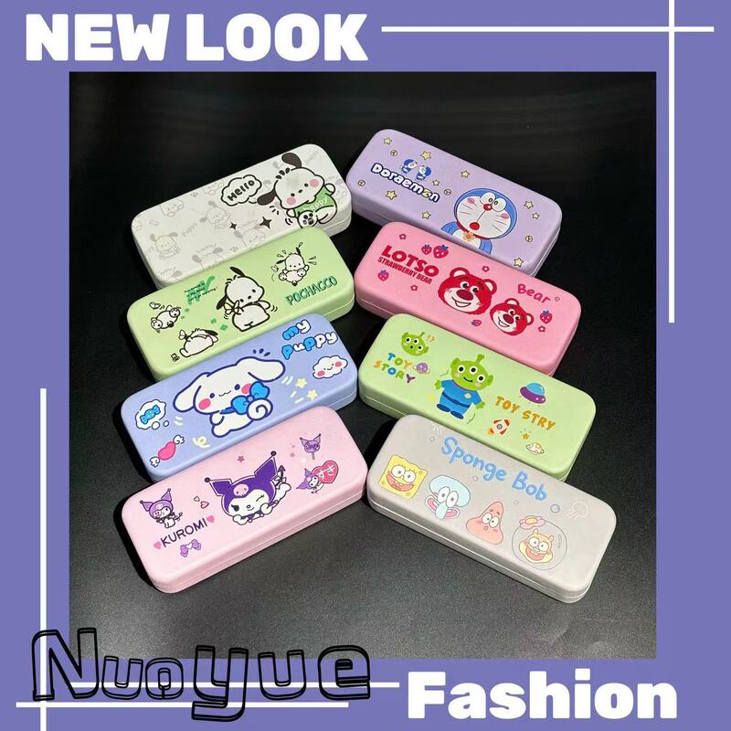 Strawberry Bear Cute Cartoon Glasses Case Portable Women's High-End Anti-Pressure and Anti-Fall Sunglasses Box Lightweight Storage
