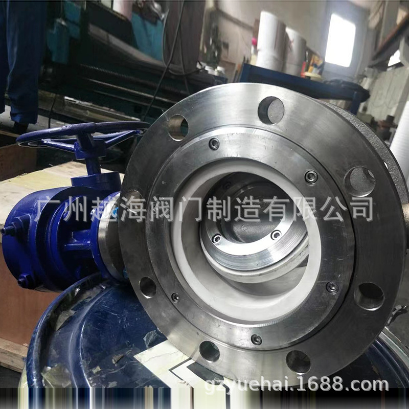 越海阀门D371TC D643TC D943TC 不锈钢304电气动法兰耐磨陶瓷蝶阀