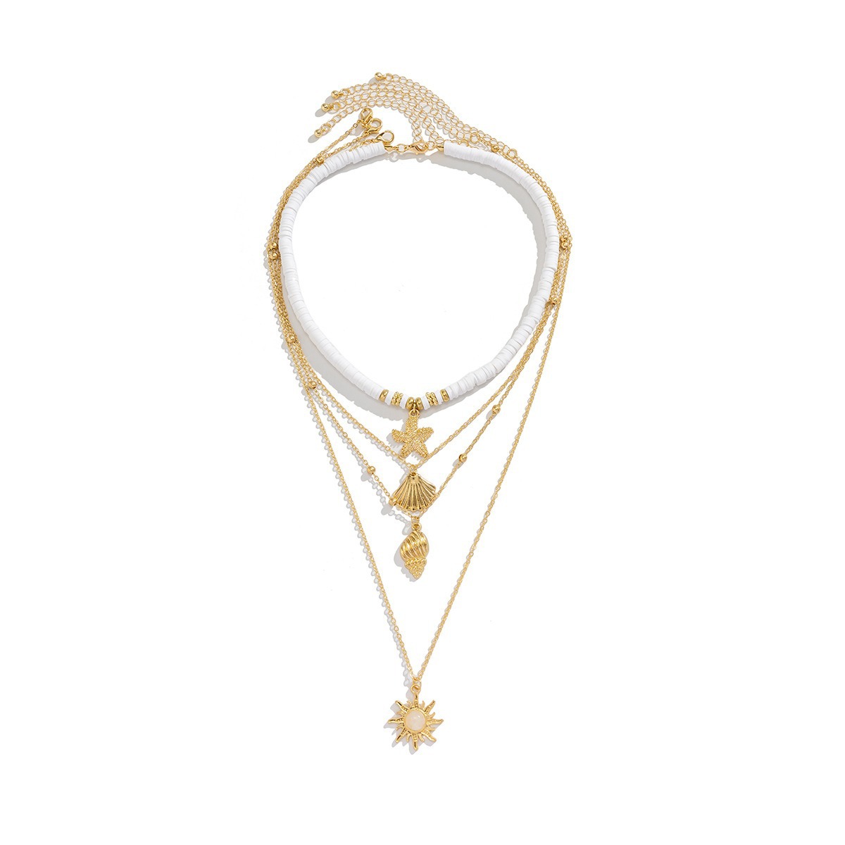 Two-tone Layered Necklace Set Minimalist Mixed Metal Jewellery_voghion.com