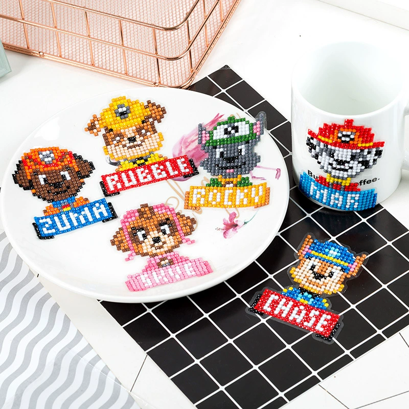5D детский набор для алмазной мозаики sticker DIY, повседневные животные дизайны, разные размеры (наклейка и стразы)