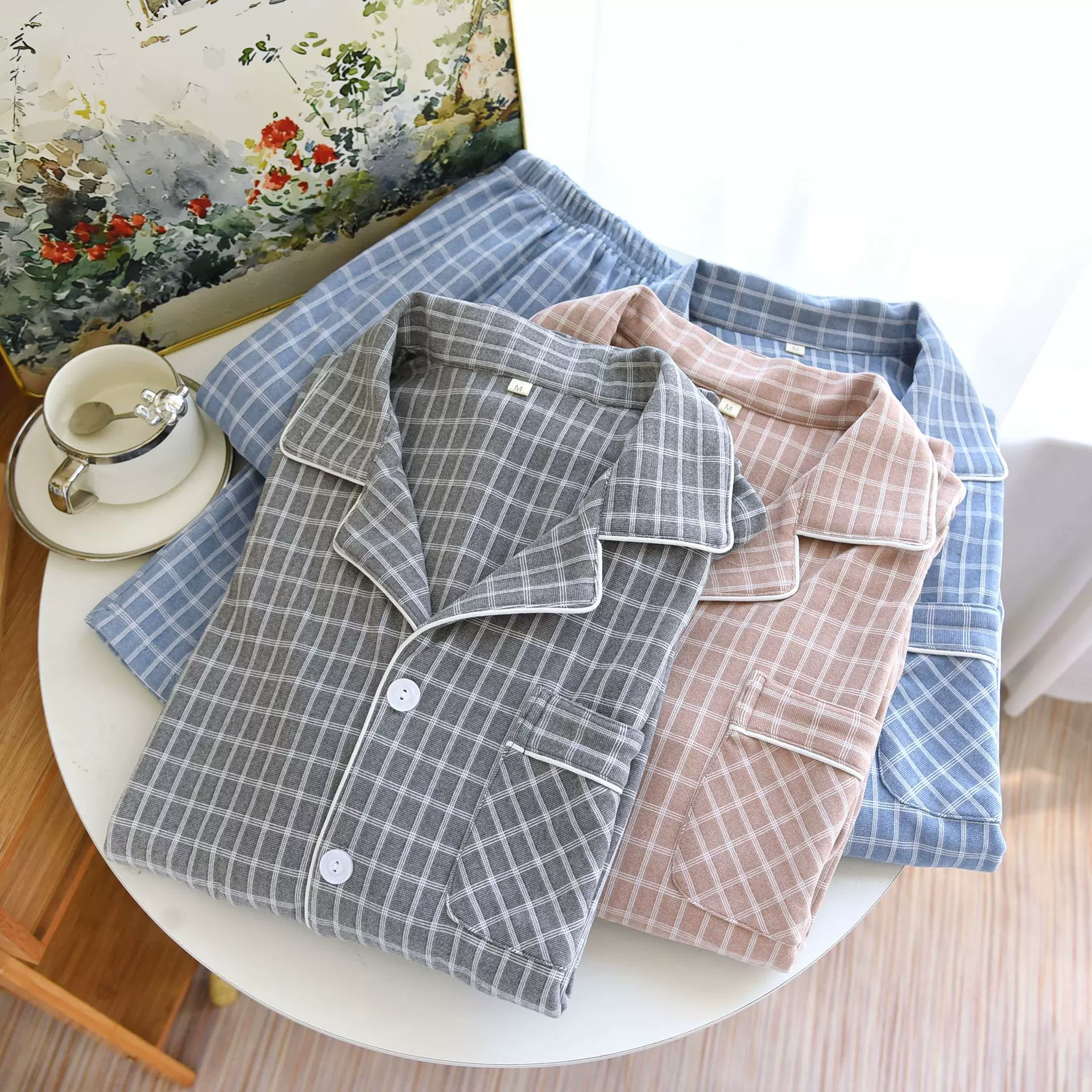 春秋冬新款德绒长袖长裤大码家居服弹力情侣套装男女士保暖起居服