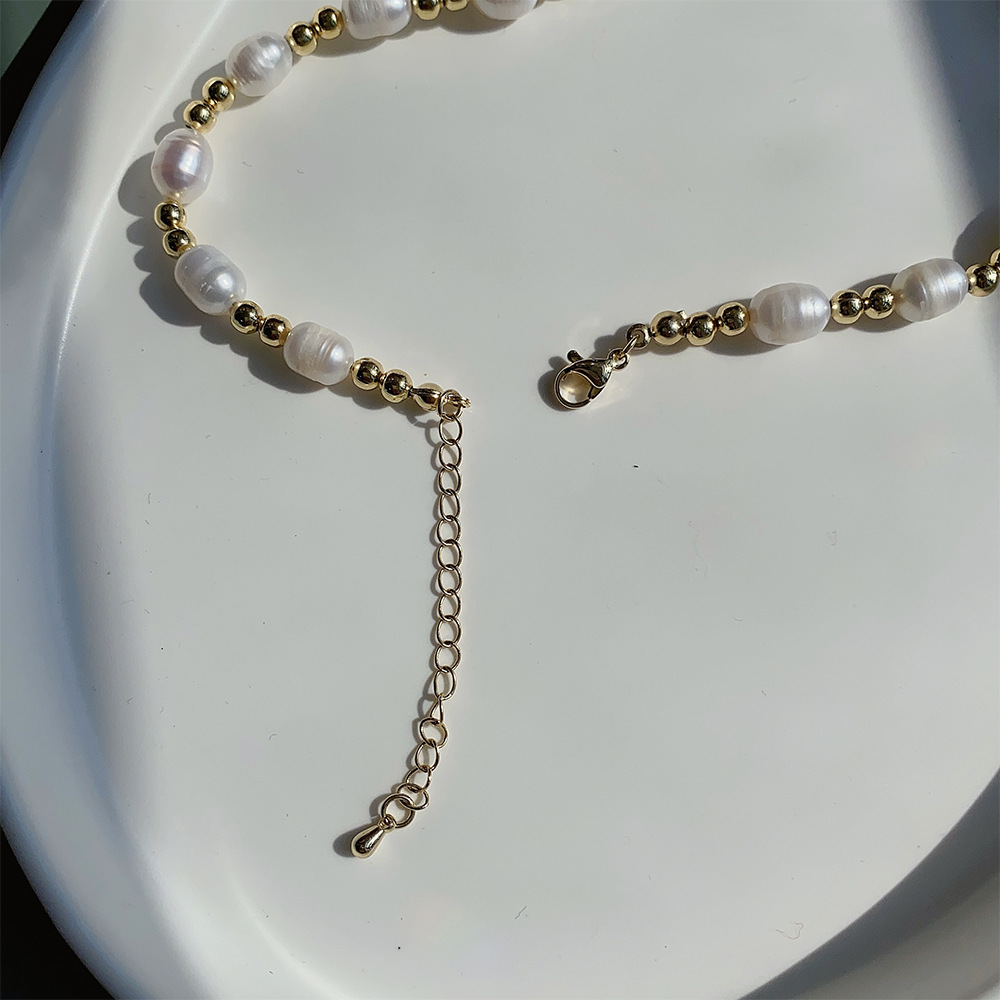 Lady Sun Pearl Metal Plating Zircon Necklace 1 Piece