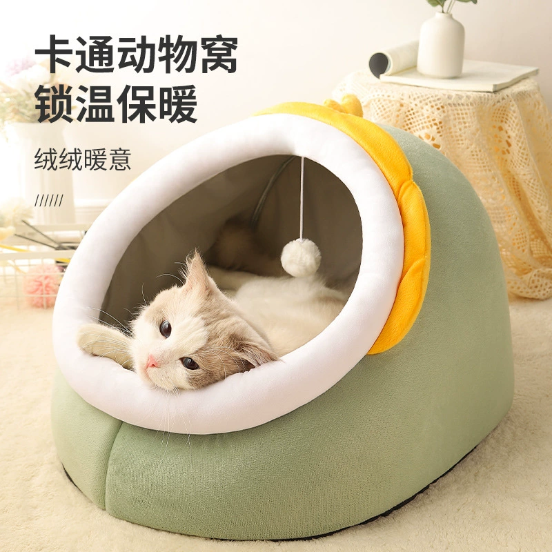 Кошачье гнездо Four Seasons Универсальный летний кошачий домик Закрытый Кот Кровать для котенка Летняя Конура Зимние теплые принадлежности