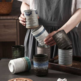 陶瓷水杯创意日式寿司摆台杯办公室水杯会议杯大容量简约水杯餐具
