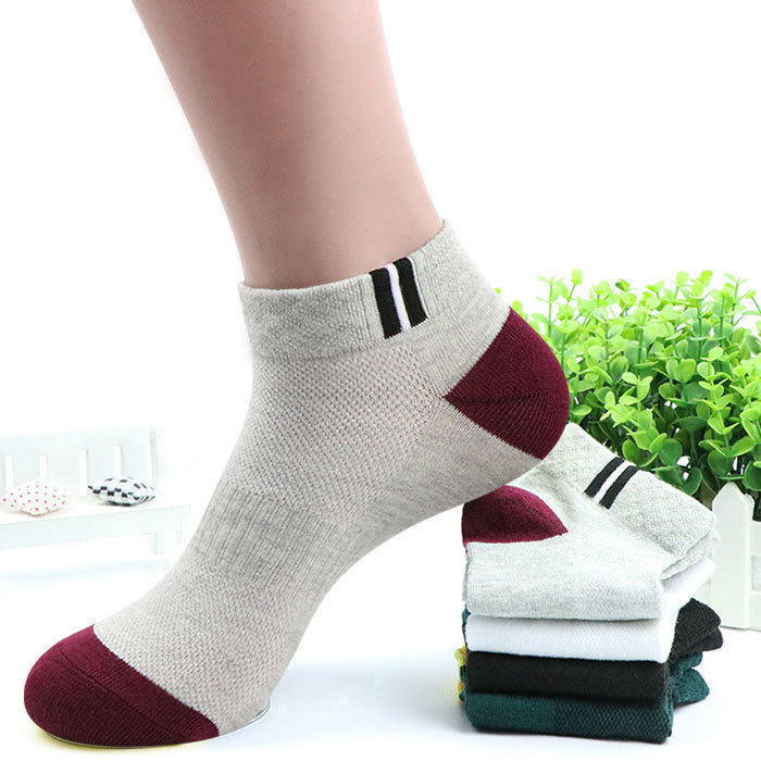 Socks men's cotton short ankle socks spring and summer mesh breathable sports casual socks deodorant sweat-absorbent thin men's socks