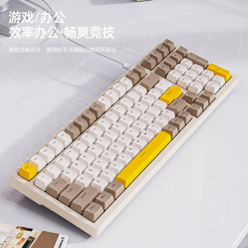 Freewolf K3MAX mechanical keyboard customized e-sports gasket structure wired hot-swappable gaming 98 keys