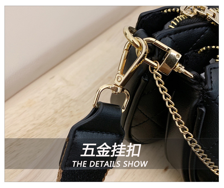 Fashion Three-in-one Chain Shoulder Messenger Small Square Bag Wholesale display picture 25