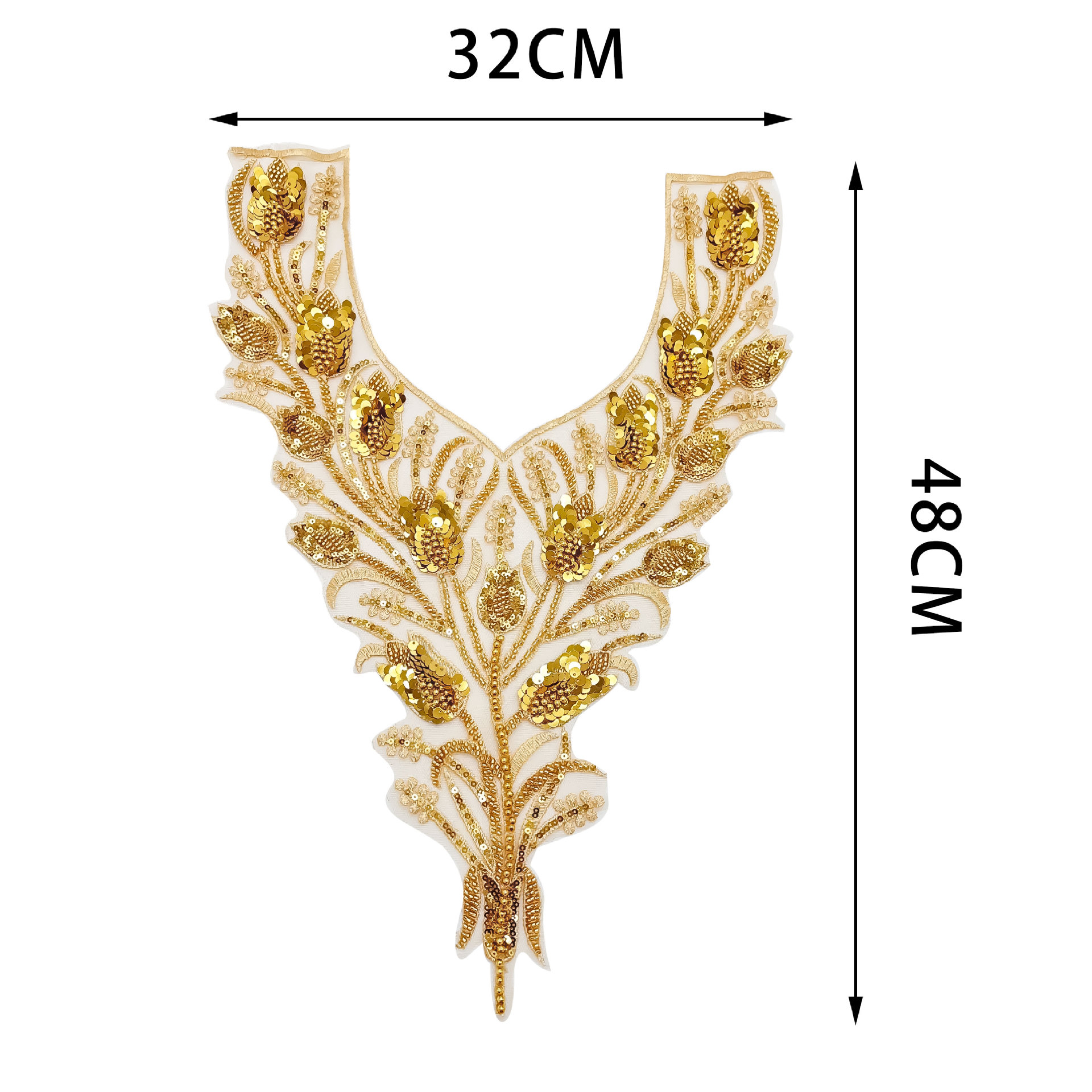 Cuello de cuentas de clavado pesado esquinilla collar DIY vestido de boda vestido de espectáculo vestido collar de mano calcomanías collar