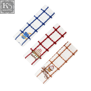 Cross-border wholesale foreign trade for heavy weight thick absorbent creative embroidered cotton tea towel tea cloth cup towel