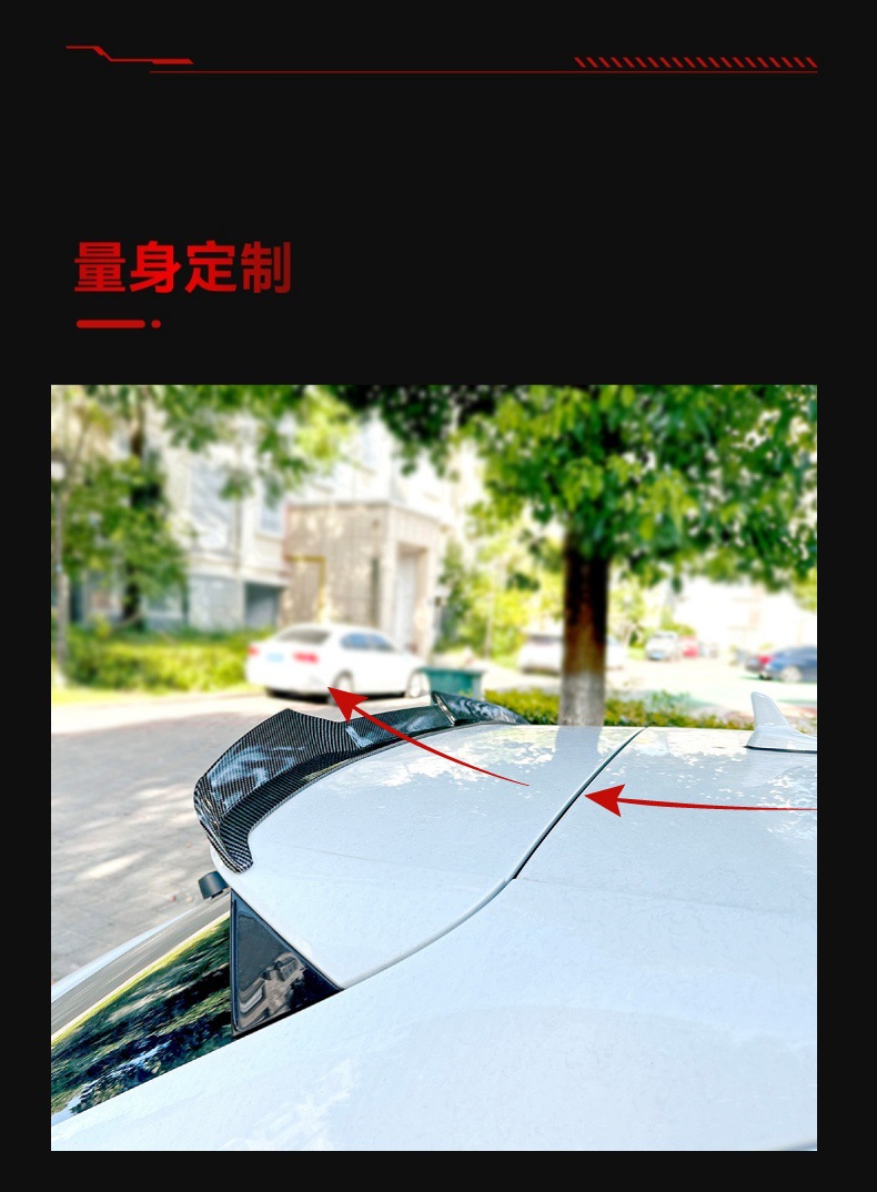 Applicable to 2014-2020 Audi A3 8V Hatchback Sline Blade Top Wing Tail Fixed Wing Modified Parts