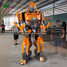 定制玻璃钢擎天柱威震天大黄蜂雕塑 大型变形金刚机器人服装批发