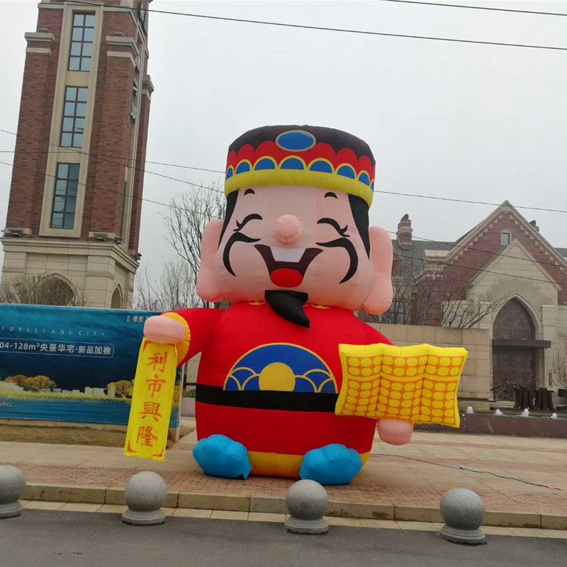 新年吉祥物充气福寿禄禧模型卡通人 广告拱门厂家新款展览器材