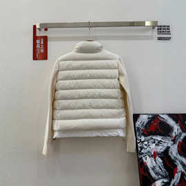 标齐高端女装现货高品质蒙家新款女士针织拼接羽绒服外套时尚百搭