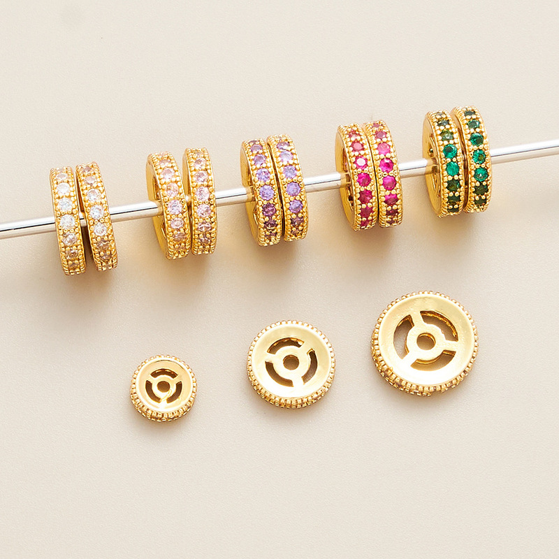 Strong Color Retention Diamond Separated Beads Loose Beads Bucket Beads Crystal Pearl Bracelet Bracelet DIY Jewelry Accessories Material
