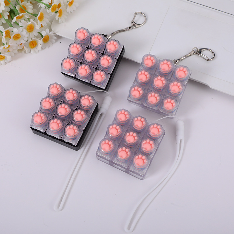 Amazon Cat Paw Keycap Mechanical Keyboard Soft Silicone Keychain Button Decompression Pinwheel Key Chinese Style