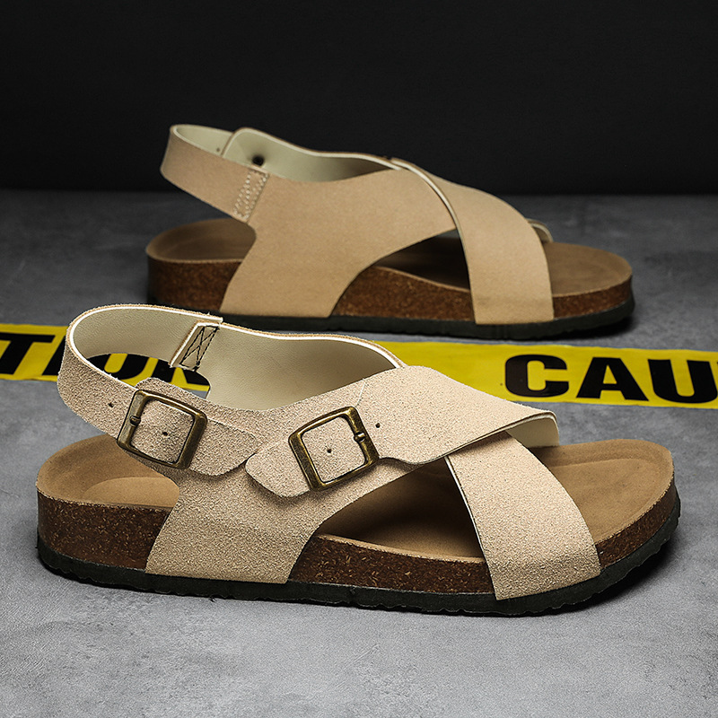 Birkenstock Beach Sandals Men's Summer Outer Wear Non-Slip Comfortable Soft-Soled Sports Driving Youth Wear-Resistant Sandals