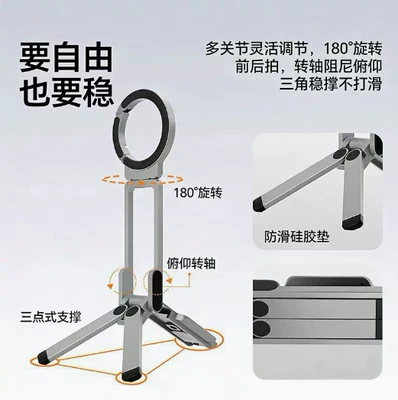 phone holder with strong magnetic: Car phone holder - plastic-versionsilver-double-sided-magnetic-stand-n52-magnets-car-phone-holder