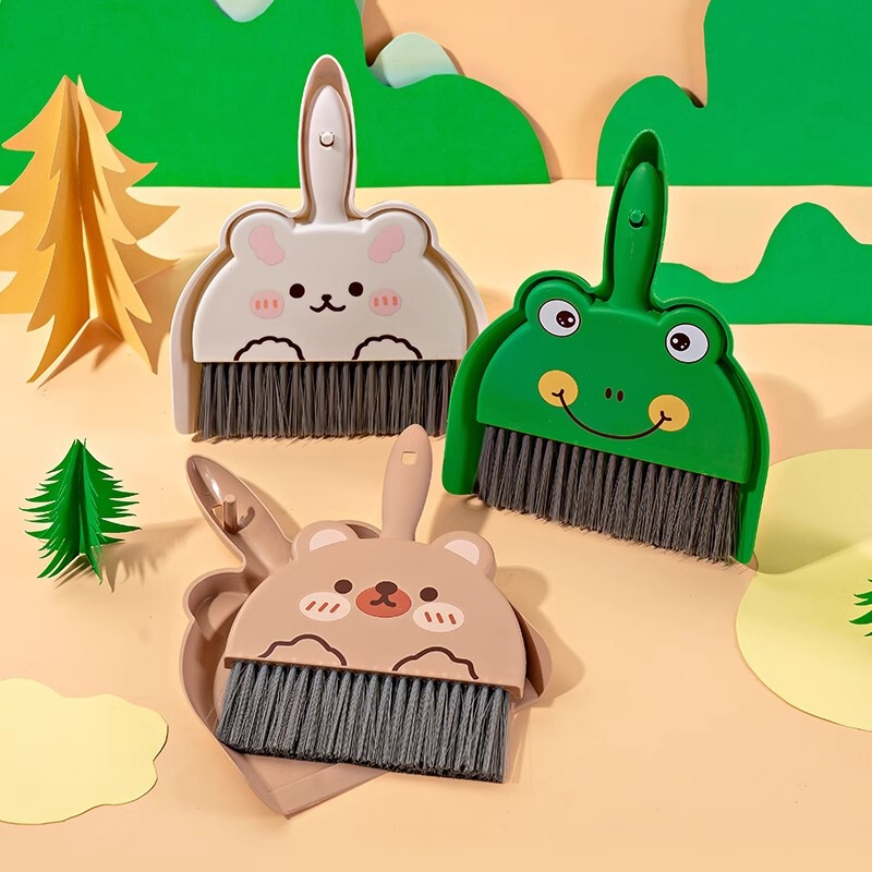 Cartoon Dustpan Broom Dustpan suit Broom Desktop Cleaning Brush Mini Small Broom Combination Table Sweeping Desk Table