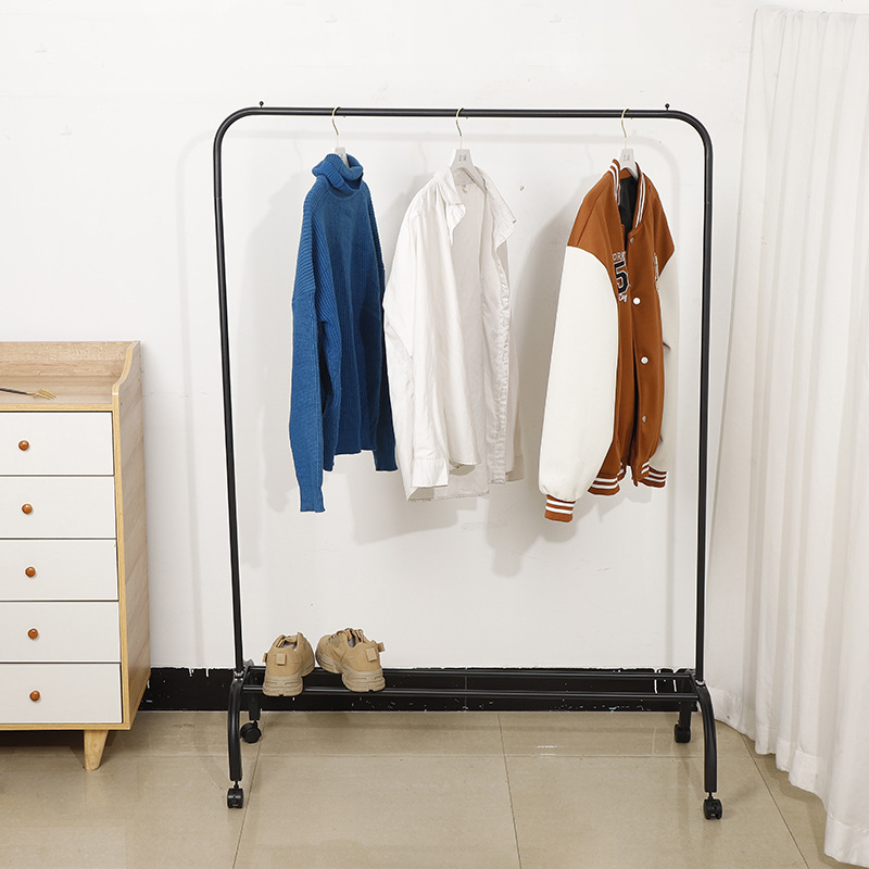 Household Clothes Drying Rack Floor-Standing Clothes Rack Single Pole Floor-Standing Balcony Bedroom Simple Dormitory Indoor Clothes Rack Wholesale