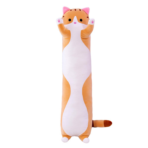 Manufacturer wholesale cute cat plush toy long cat doll lazy sleeping pillow rag doll doll girl