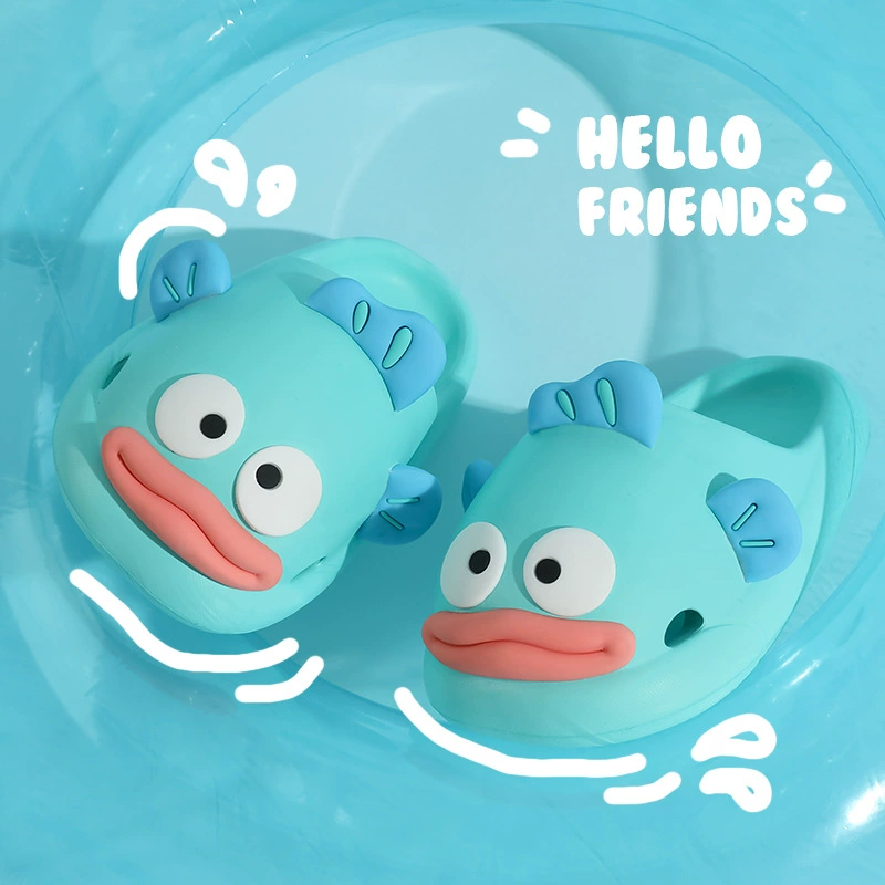 Клоун рыбные сандалии женские летние баотоу милые мультяшные комнатные толстые подошвы нескользящие тапочки женские летние пещерные туфли дома