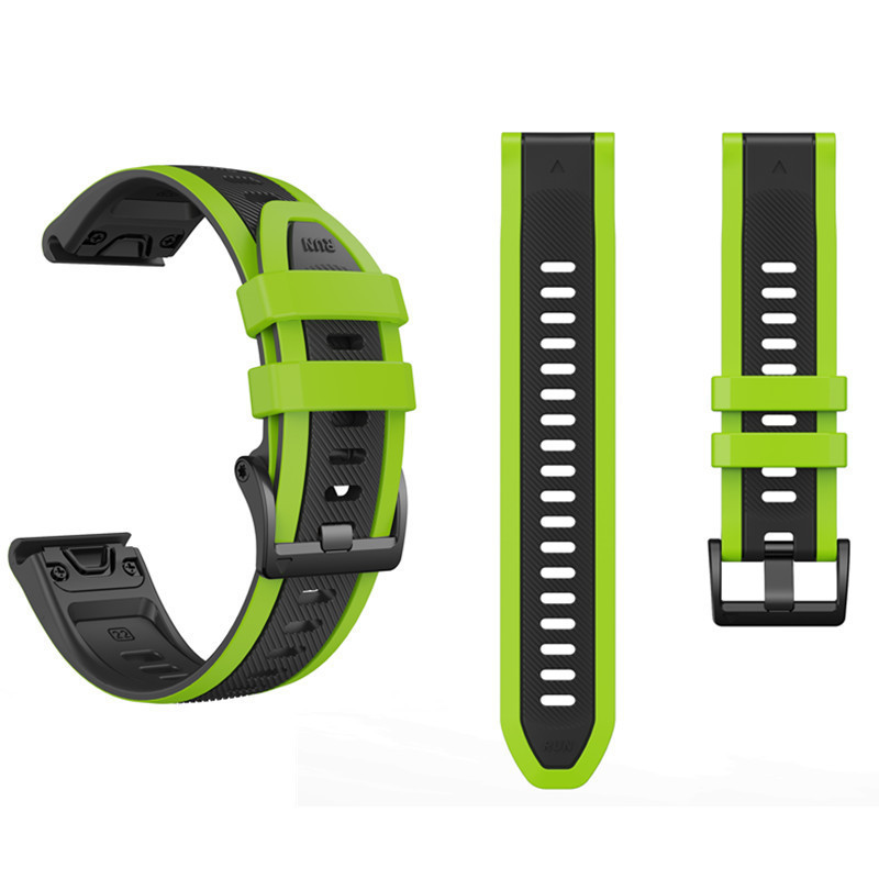Suitable for Garmin Fenix8 Quick Release Strap Epix Two-Color Silicone Wristband Fenix5/6/7 Universal