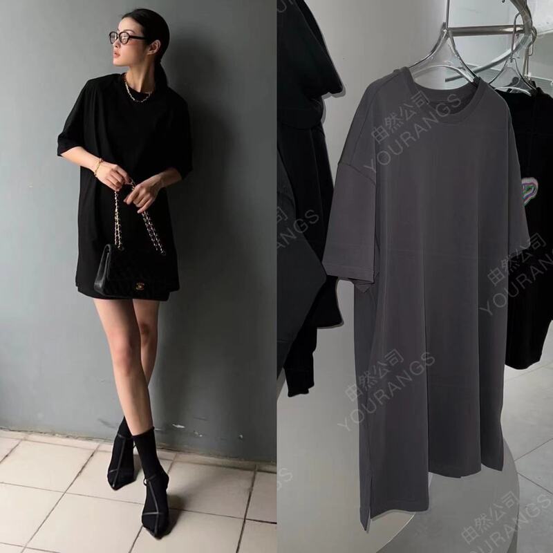 【Clearance Sale 80% Off】One-Piece Gray Tinware-Style M6 Tightly Spun Air Enzyme-Washed Loose T-Shirt Dress 【Clearance Sale 80% Off】One-Piece Gray Tinware-Style M6 Tightly Spun Air Enzyme-Washed Loose T-Shirt Dress