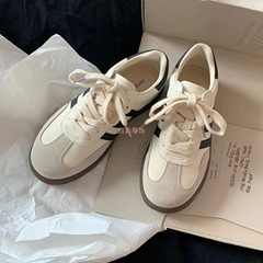 网红德训鞋女2025新款板鞋复古软底阿甘鞋百搭休闲运动小白鞋