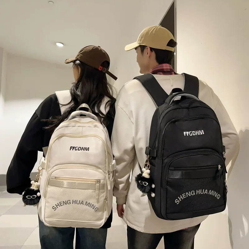 Cute school bag, capacious backpack, shoulder bag, Korean style, for students, for secondary school, wholesale
