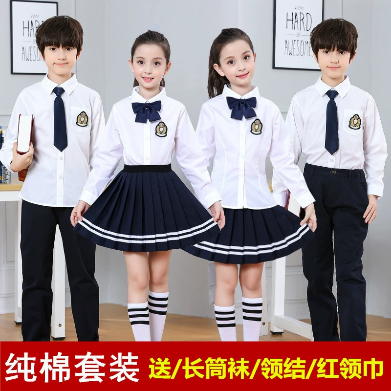 Школьная форма для учеников начальной и средней школы классная форма костюм хора костюм декламация стихов пение конкурс спектакль костюм весенне-летняя одежда