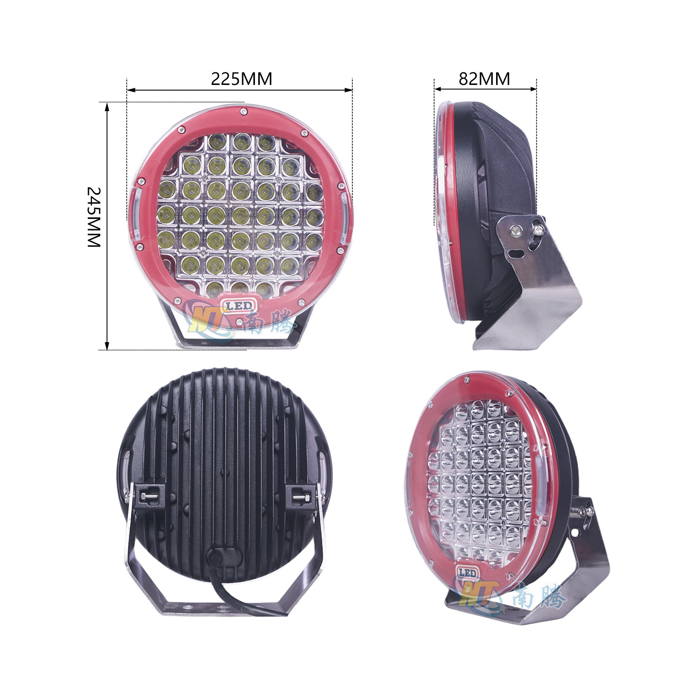 9-pulgadas 185W luz de trabajo vehículo todoterreno camioneta camión LED coche luz alto brillo externo modificado proyector Shell