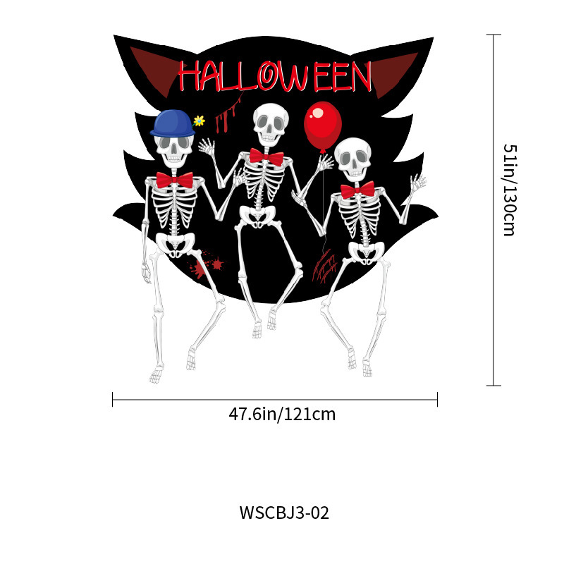 アマゾン国境を越えた新しい旗ヨーロッパとアメリカのハロウィントランクパーティー装飾バナー写真の背景布吊り旗|undefined